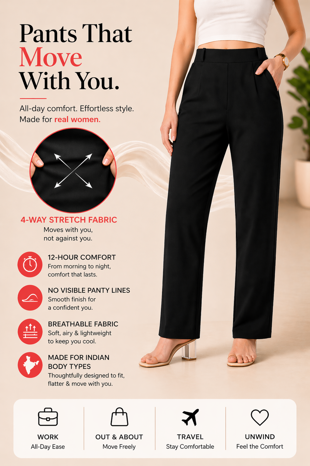 All-Day Freedom Straight Pants