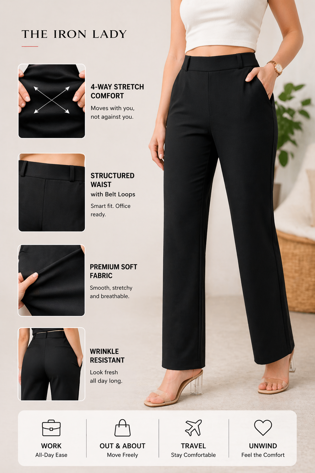 All-Day Freedom Straight Pants